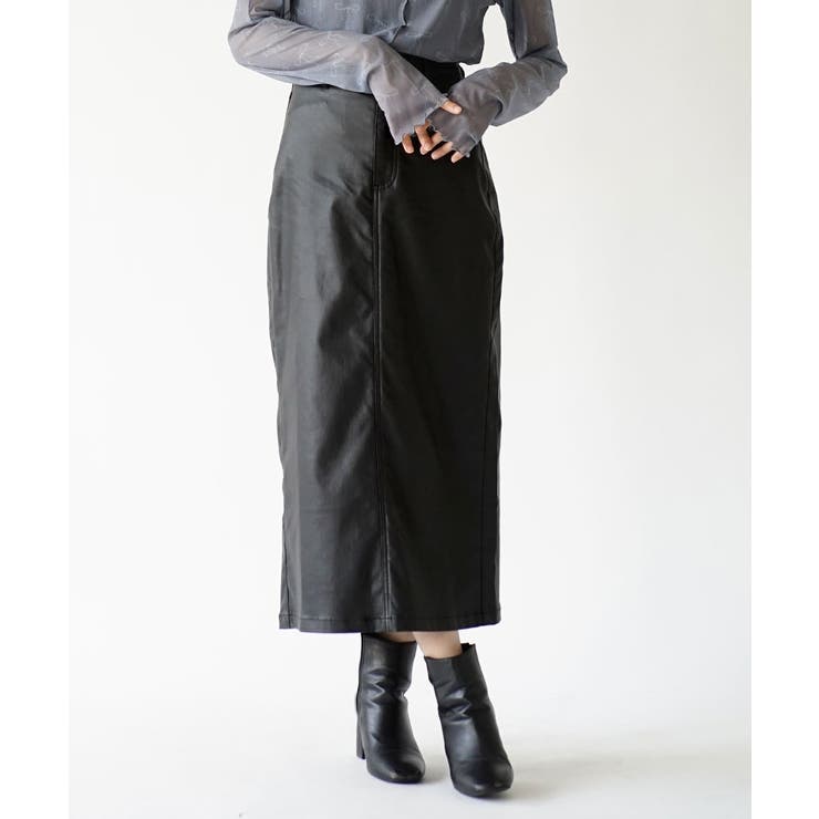 レザー［ブラック］ | zootie（ズーティー）：エア ペンシルスカート | e-zakkamania stores