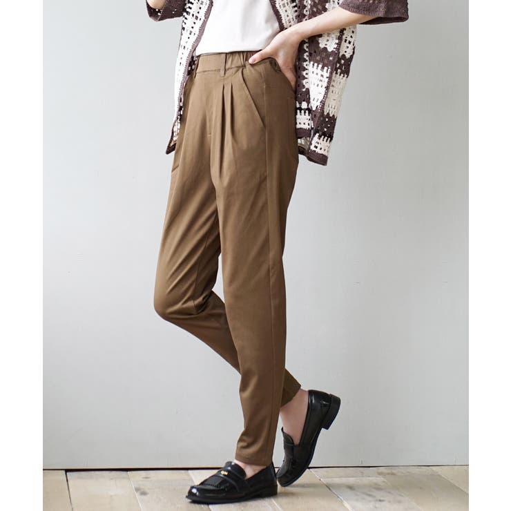 ブラウン | zootie（ズーティー）：COOL TOUCH 接触冷感テーパードパンツ | e-zakkamania stores