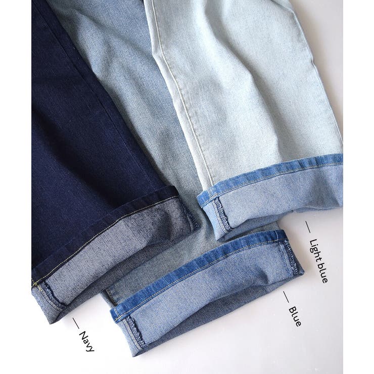 こっそりウエストゴム ストレッチデニムパンツ［ストレート］ | e-zakkamania stores | 詳細画像14 