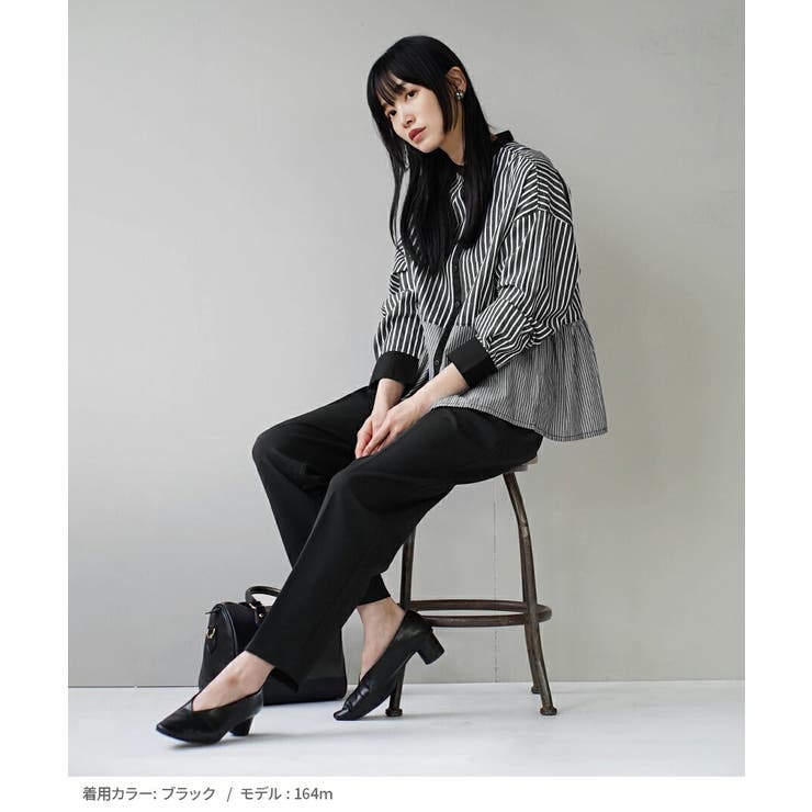 zootie（ズーティー）：切り替えストライプ バックギャザークレリックシャツ | e-zakkamania stores | 詳細画像8 