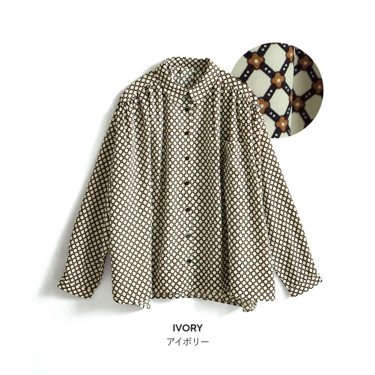 zootie（ズーティー）：ジオメトリック柄 ワイドブラウス | e-zakkamania stores | 詳細画像19 