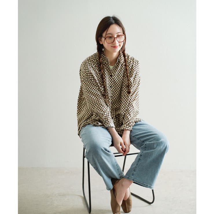 zootie（ズーティー）：ジオメトリック柄 ワイドブラウス | e-zakkamania stores | 詳細画像12 