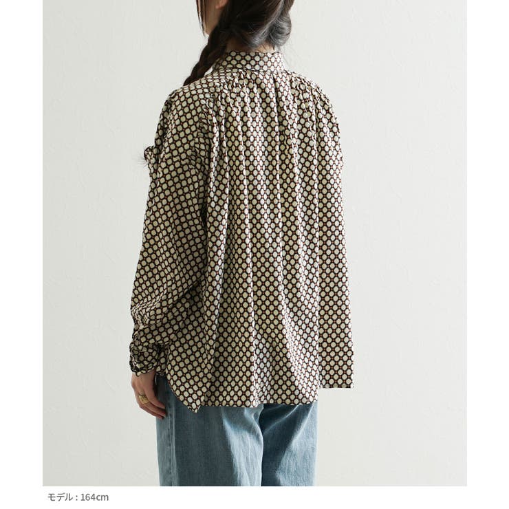 zootie（ズーティー）：ジオメトリック柄 ワイドブラウス | e-zakkamania stores | 詳細画像15 