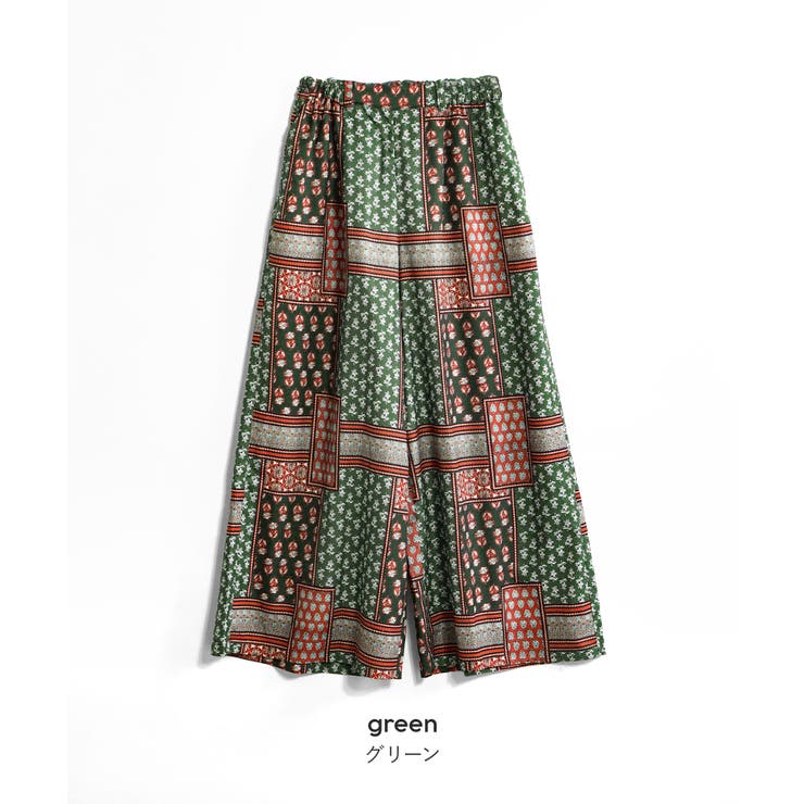 zootie（ズーティー）：パッチワークスカーフ柄プリント リラックスパンツ | e-zakkamania stores | 詳細画像17 