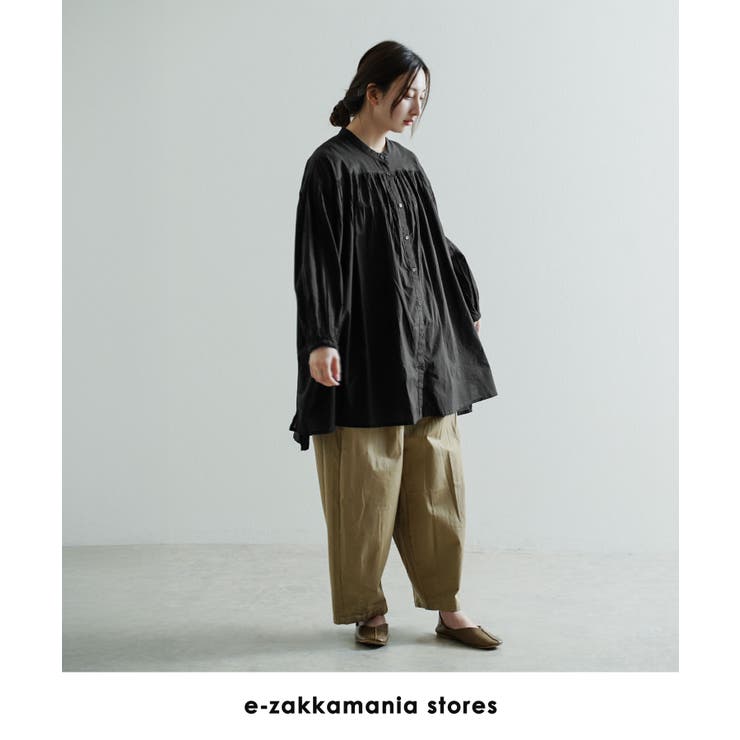 コットン シャーリング前開きチュニック | e-zakkamania stores | 詳細画像2 
