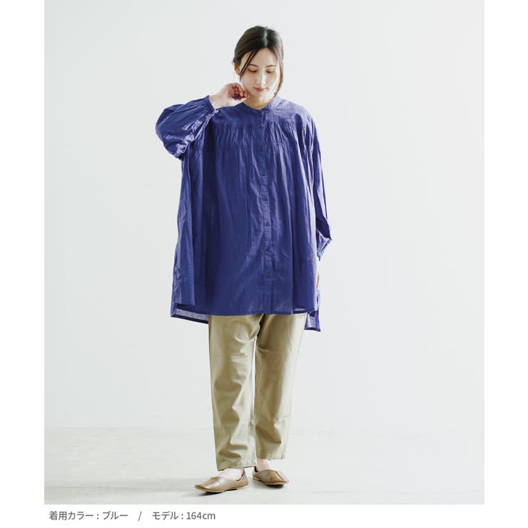 コットン シャーリング前開きチュニック | e-zakkamania stores | 詳細画像10 