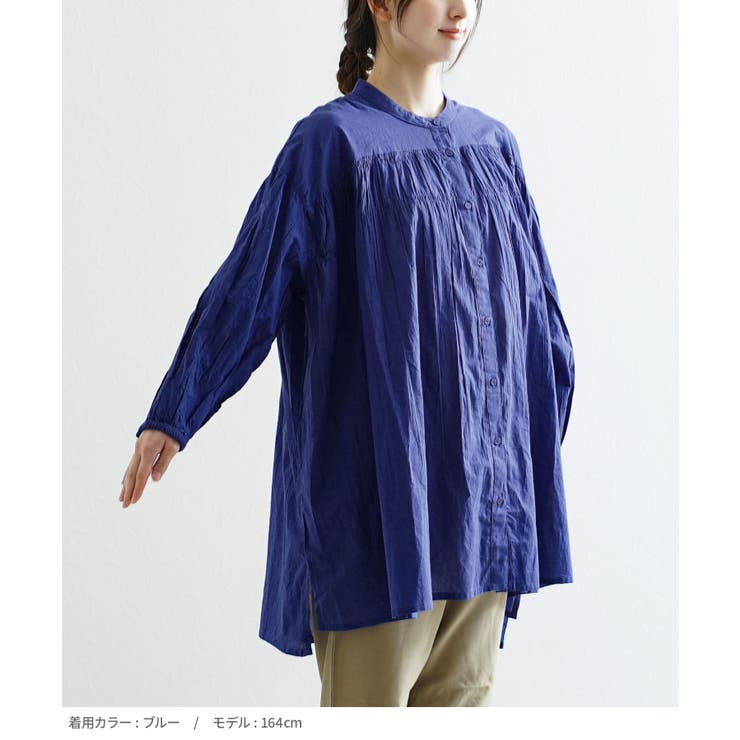 コットン シャーリング前開きチュニック | e-zakkamania stores | 詳細画像12 