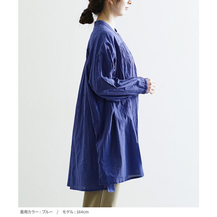 コットン シャーリング前開きチュニック | e-zakkamania stores | 詳細画像13 