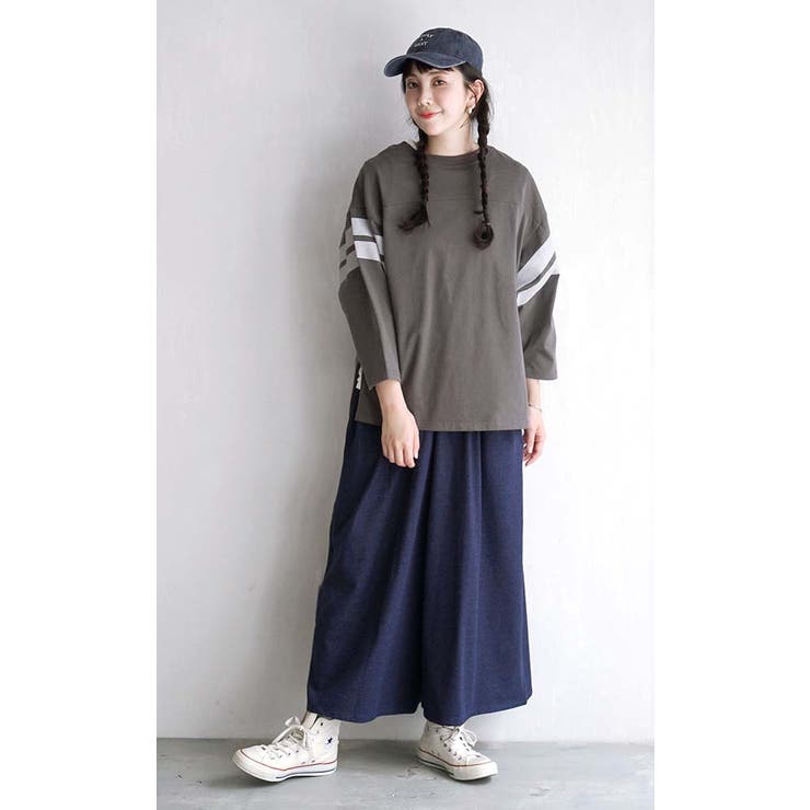 zootie（ズーティー）：色落ちしにくい カットソーデニム ワイドパンツ | e-zakkamania stores | 詳細画像10 