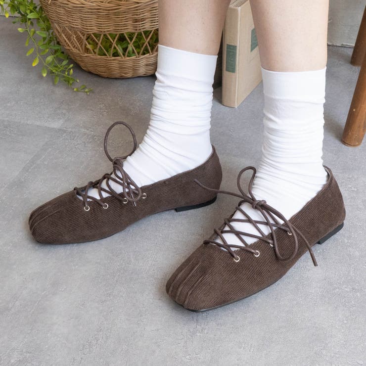 スクエアーレースアップバレエシューズ | FABBY FABBY. | 詳細画像18 