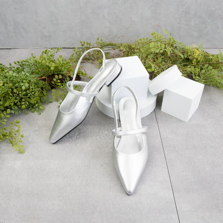 シルバー | フラットストラップスリッパ | FABBY FABBY.