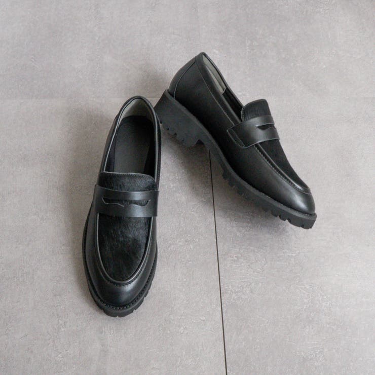 ブラック | ボリュームソールコインローファー | FABBY FABBY.