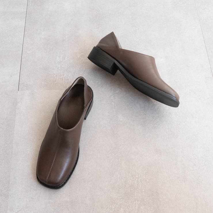ブラウン | サイドVカットスリッポンシューズ | FABBY FABBY.