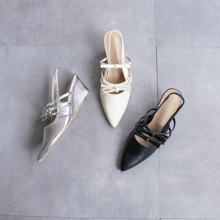 ポインテッドリボンウエッジミュールサンダル | FABBY FABBY. | 詳細画像1 