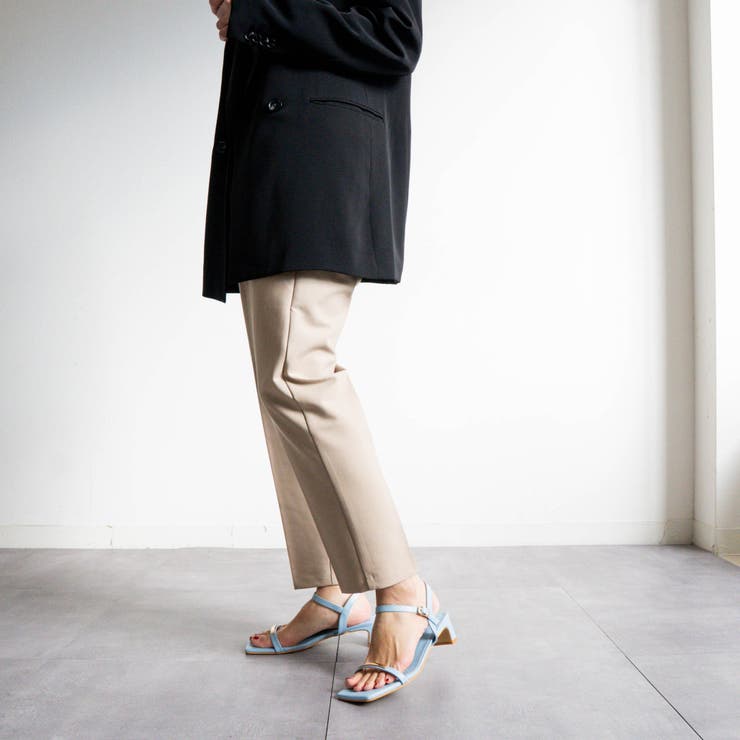 スクエアトゥメタルパーツストラップヒールサンダル | FABBY FABBY. | 詳細画像15 