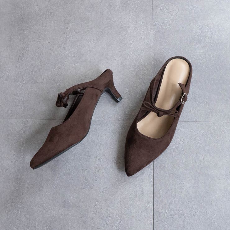 SDブラウン | ストラップリボンヒールサンダル | FABBY FABBY.