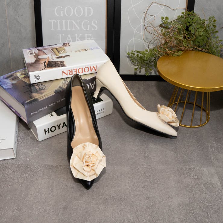 ピンヒールポインテッドコサージュパンプス | FABBY FABBY. | 詳細画像1 