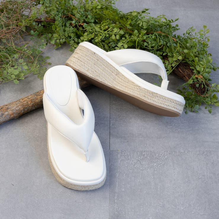 オフホワイト | 厚底ジュートトングサンダル | FABBY FABBY.