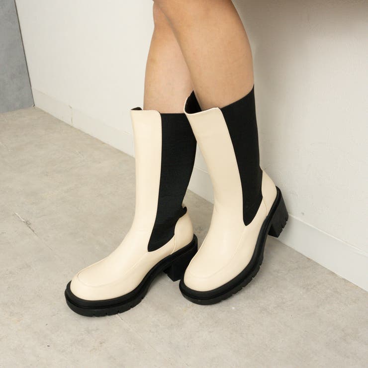 サイドゴアブーツ ミドル丈 厚底ヒール | FABBY FABBY. | 詳細画像9 