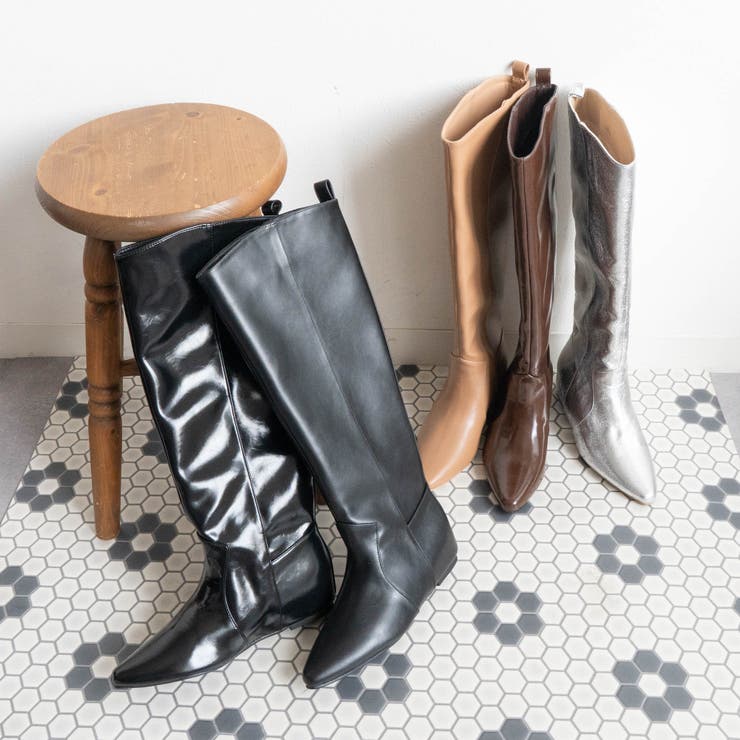 インヒールワイドロングブーツ | FABBY FABBY. | 詳細画像1 