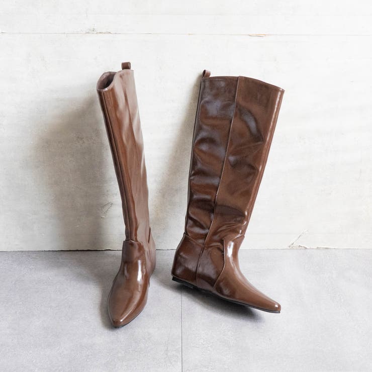 ENブラウン | インヒールワイドロングブーツ | FABBY FABBY.