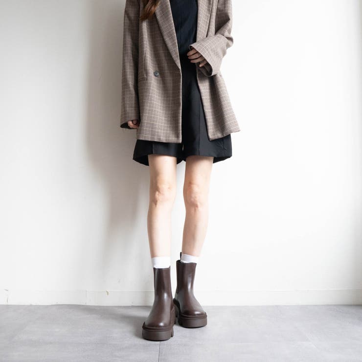 バルキーソールサイドゴアショートブーツ | FABBY FABBY. | 詳細画像10 