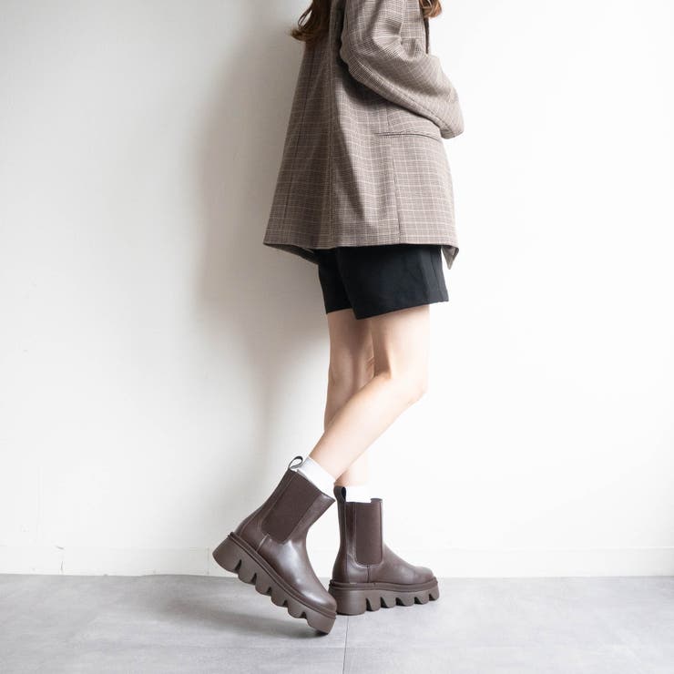 バルキーソールサイドゴアショートブーツ | FABBY FABBY. | 詳細画像12 
