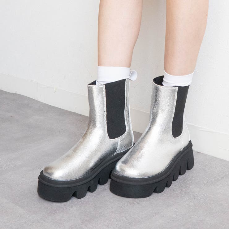 バルキーソールサイドゴアショートブーツ | FABBY FABBY. | 詳細画像14 