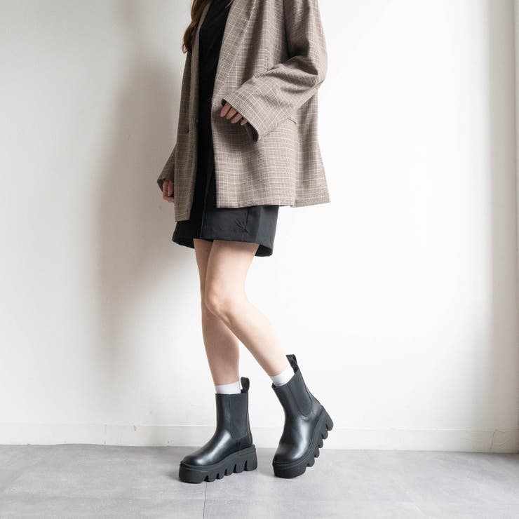 バルキーソールサイドゴアショートブーツ | FABBY FABBY. | 詳細画像7 