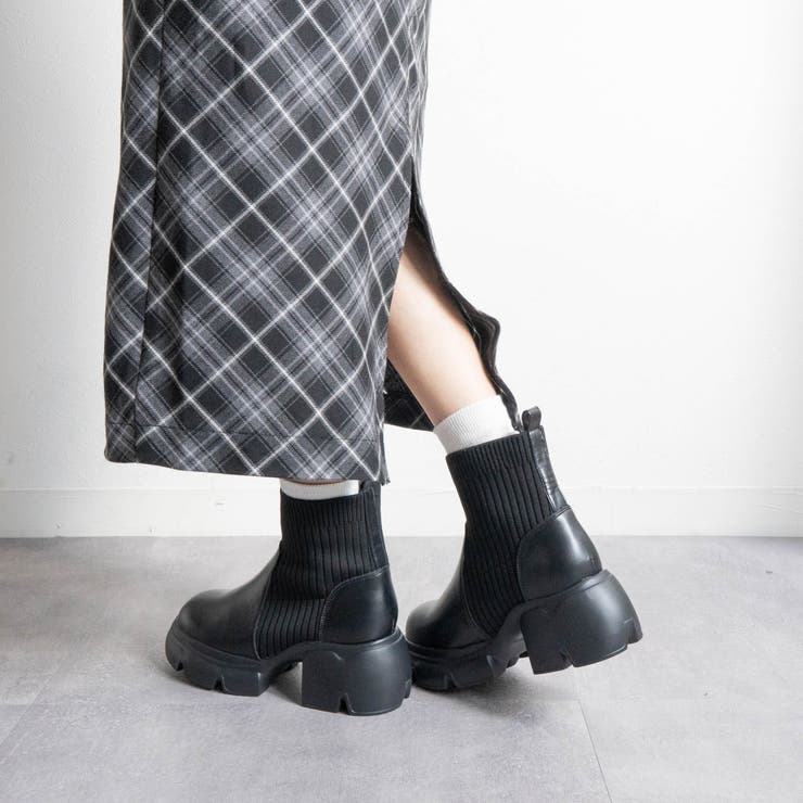厚底リブニットショートブーツ | FABBY FABBY. | 詳細画像10 