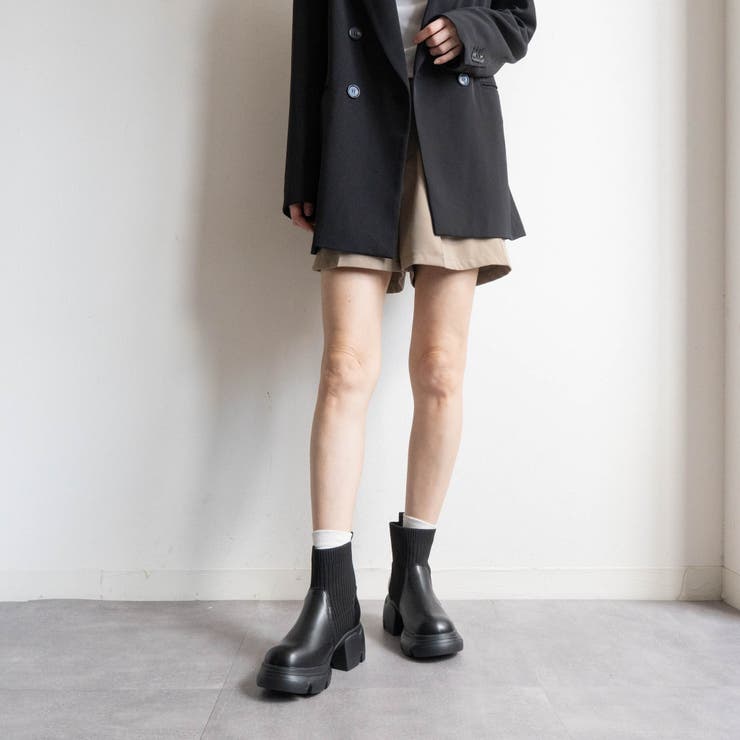 厚底リブニットショートブーツ | FABBY FABBY. | 詳細画像21 