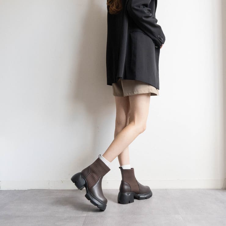 厚底リブニットショートブーツ | FABBY FABBY. | 詳細画像26 