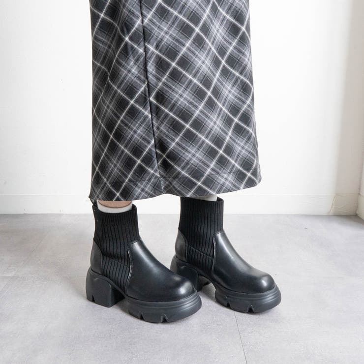 厚底リブニットショートブーツ | FABBY FABBY. | 詳細画像9 