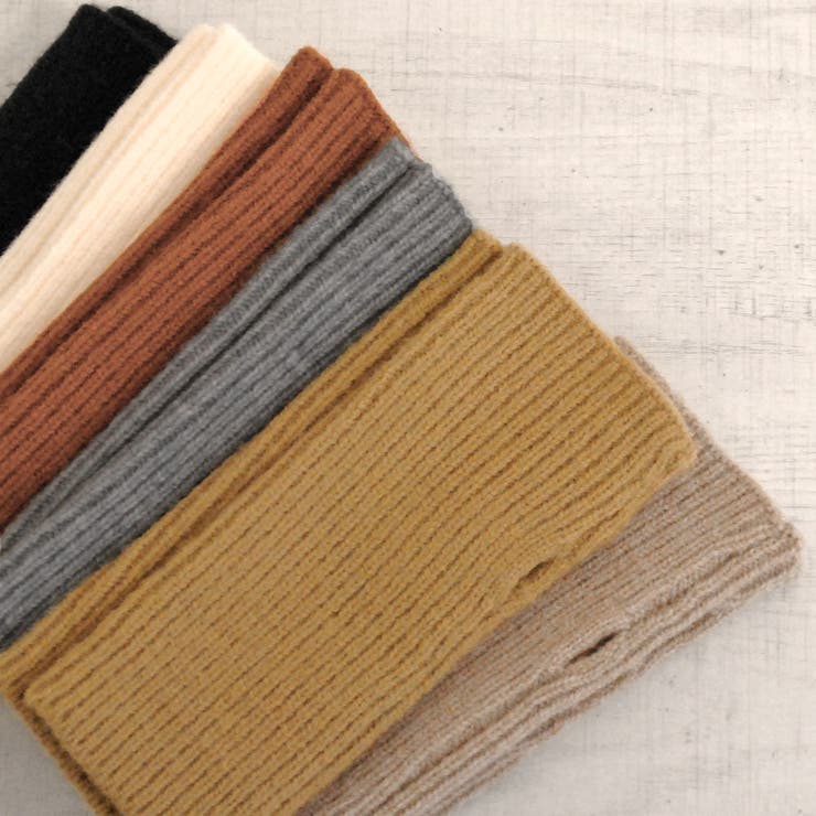 ショートニットアームウォーマー リブ編み アームカバー 手袋 | FACION | 詳細画像2 