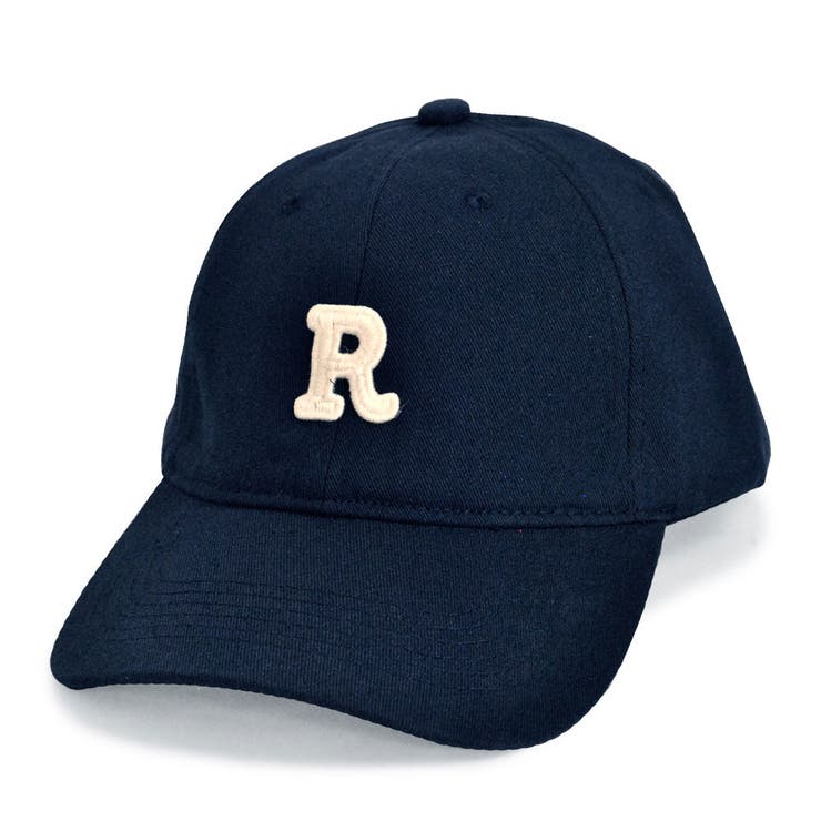 R英字刺繍ロゴ入りキャップ 帽子ベースボールキャップRロゴワッペン