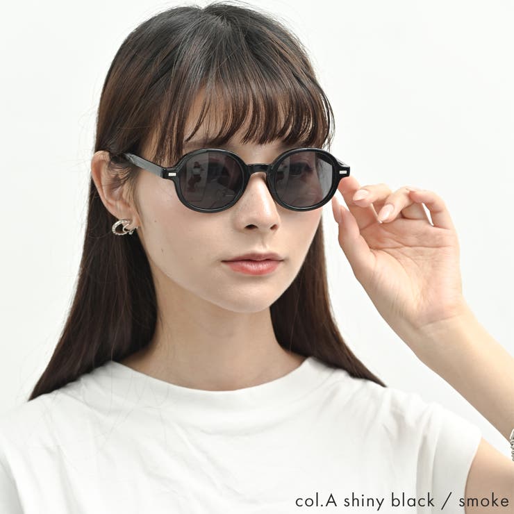 オーバルサングラス レディース UVカット率99%[品番