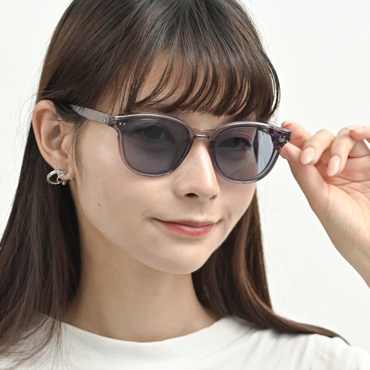 C.クリアグレー/ライトスモーク | UVカット99% サングラス レディース | FashionBerry