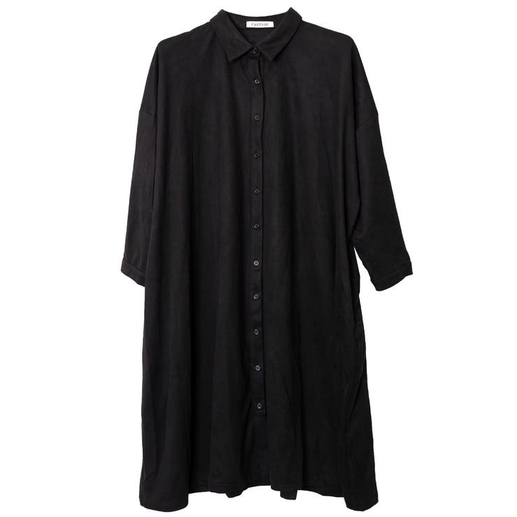 BLACK EDITION】オーバーサイズシャツワンピース[品番