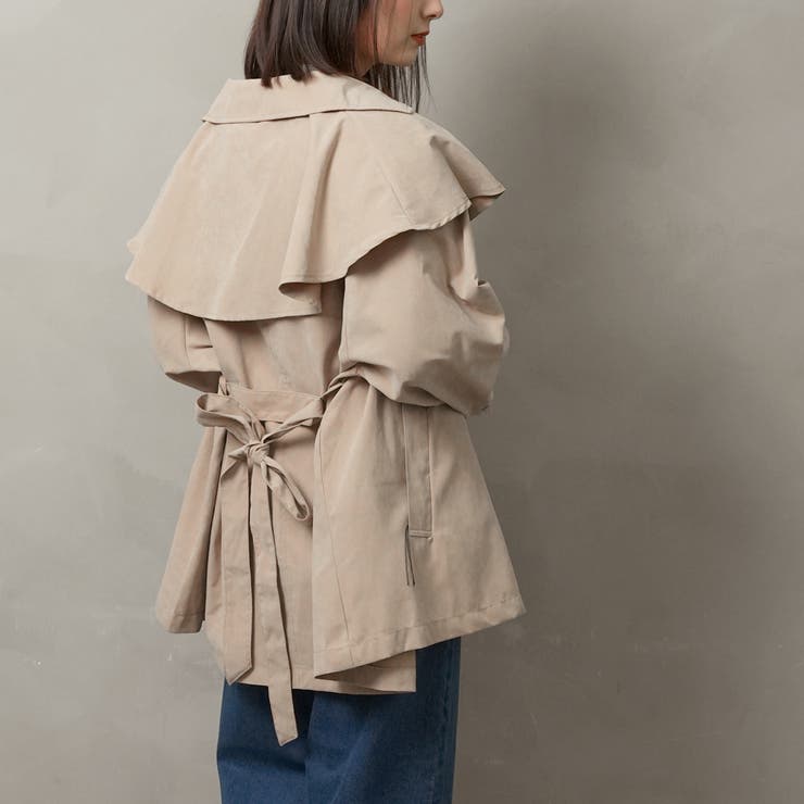 ポンチョ風ミドル丈コート[品番：FNBW0000584]｜FashionBerry