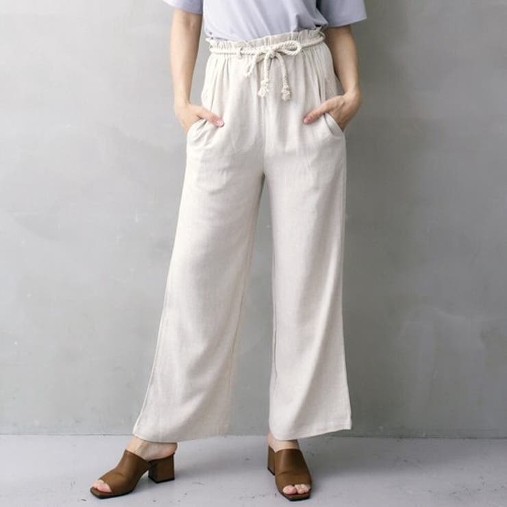 縄ベルト付きイージーパンツ | FashionBerry | 詳細画像2 