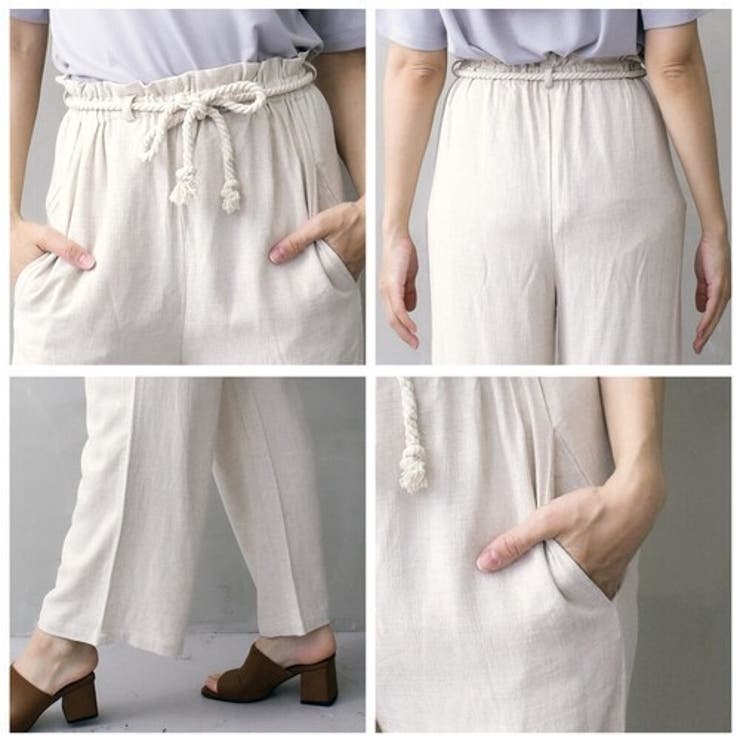 縄ベルト付きイージーパンツ | FashionBerry | 詳細画像7 