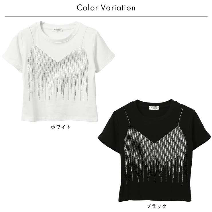 tシャツ 半袖ラインストーントップス レディース : ZOZOTOWN