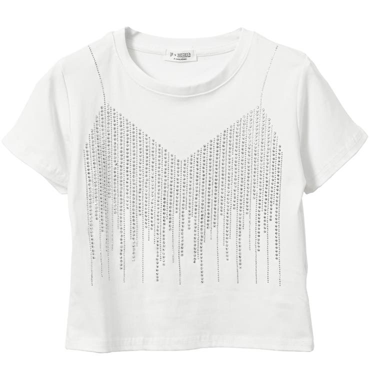 tシャツ 半袖ラインストーントップス レディース : ZOZOTOWN