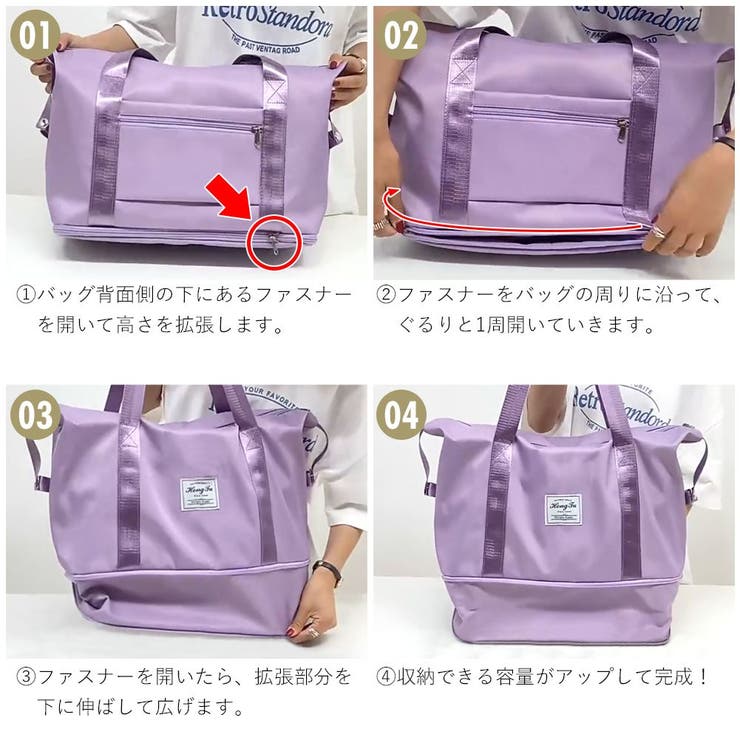 ボストンバッグ 旅行 かわいい 韓国ファッション[品番：FNBW0000797