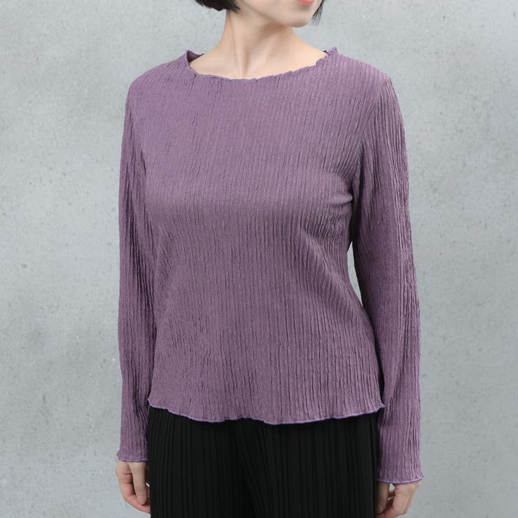 パープル | ポコポコメローデザインカットソー | FashionBerry