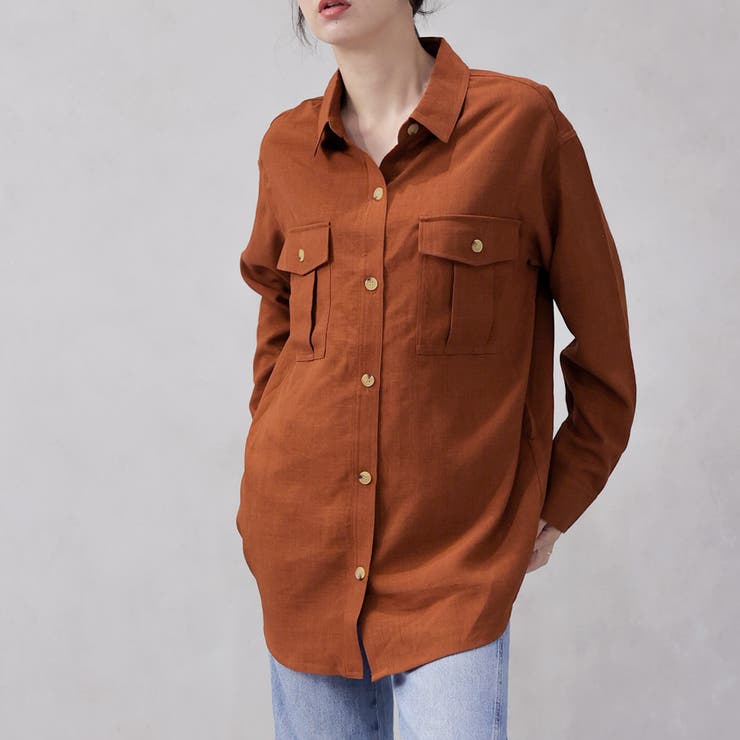 ベルト付サファリシャツジャケット | FashionBerry | 詳細画像14 