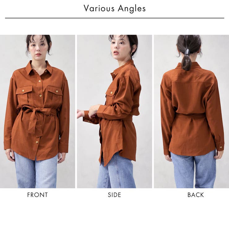 ベルト付サファリシャツジャケット | FashionBerry | 詳細画像15 