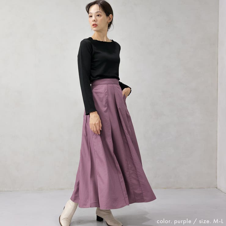 ナイロンギャザーロングスカート | FashionBerry | 詳細画像10 