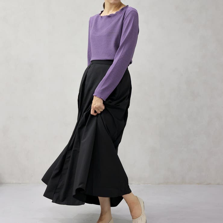 ナイロンギャザーロングスカート | FashionBerry | 詳細画像6 