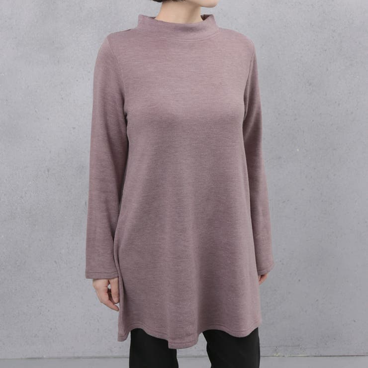 ヒーザー | プチハイネック アクリル混チュニック | FashionBerry